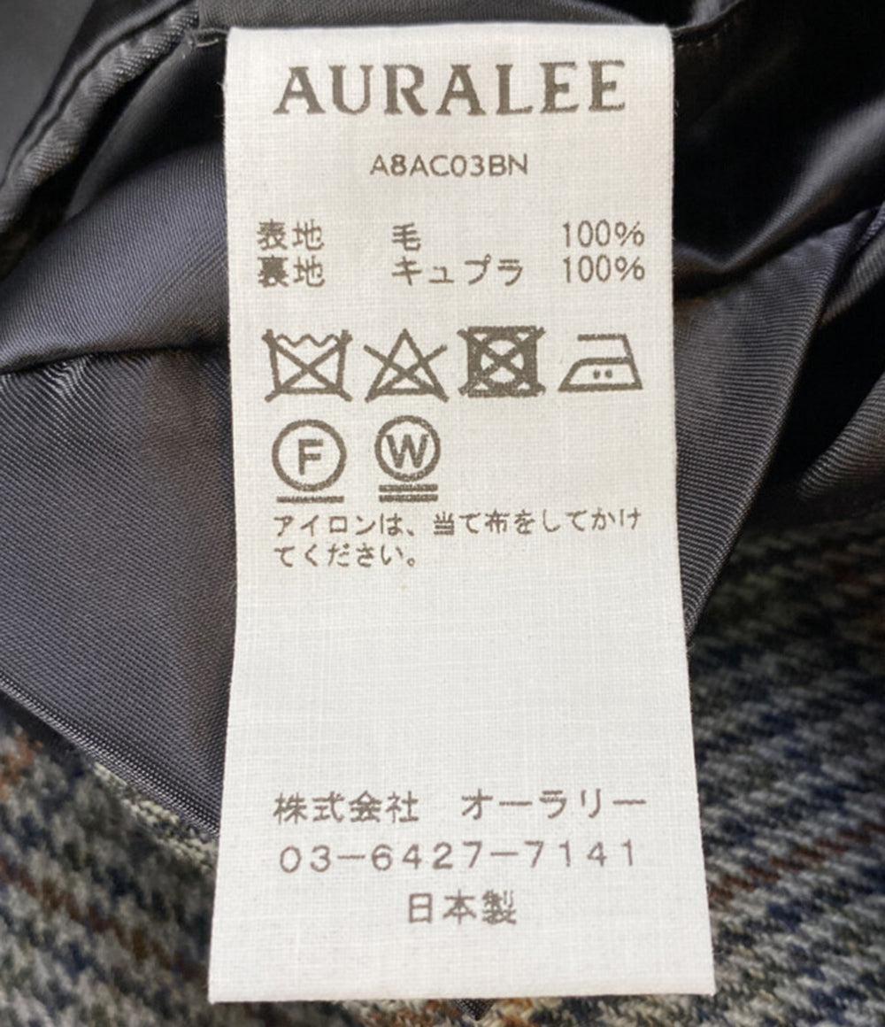 オーラリー 美品 ダブルフェイスチェックダブルブレストコート A8AC03BN メンズ SIZE 1 AURALEE