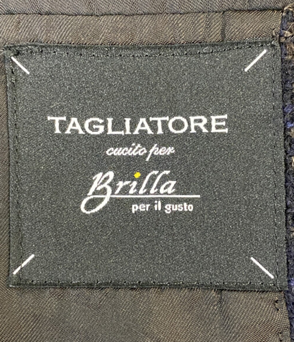 TAGLIATORE テーラードジャケット ウィンドウペン ブラウン メンズ SIZE 44 タリアトーレ