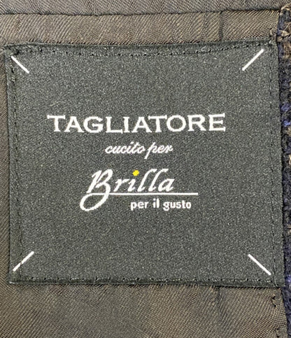 TAGLIATORE テーラードジャケット ウィンドウペン ブラウン メンズ SIZE 44 タリアトーレ