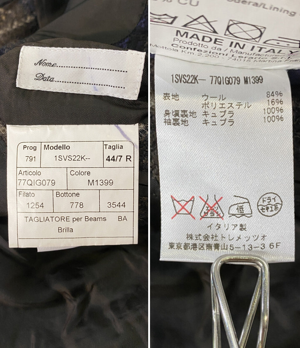 TAGLIATORE テーラードジャケット ウィンドウペン ブラウン メンズ SIZE 44 タリアトーレ