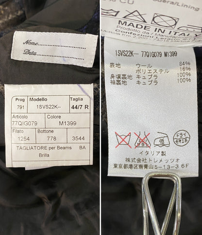 TAGLIATORE テーラードジャケット ウィンドウペン ブラウン メンズ SIZE 44 タリアトーレ