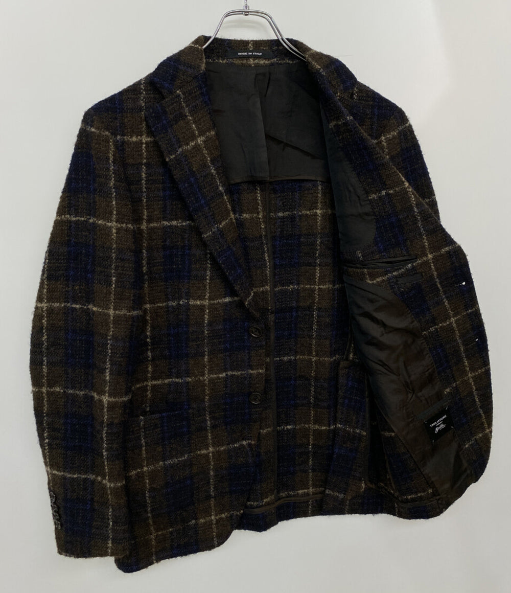 TAGLIATORE テーラードジャケット ウィンドウペン ブラウン メンズ SIZE 44 タリアトーレ