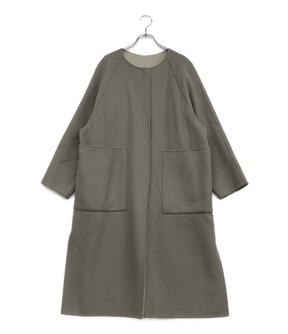 ADORE カシミヤ混ウールノーカラーコート レディース SIZE 36 アドーア