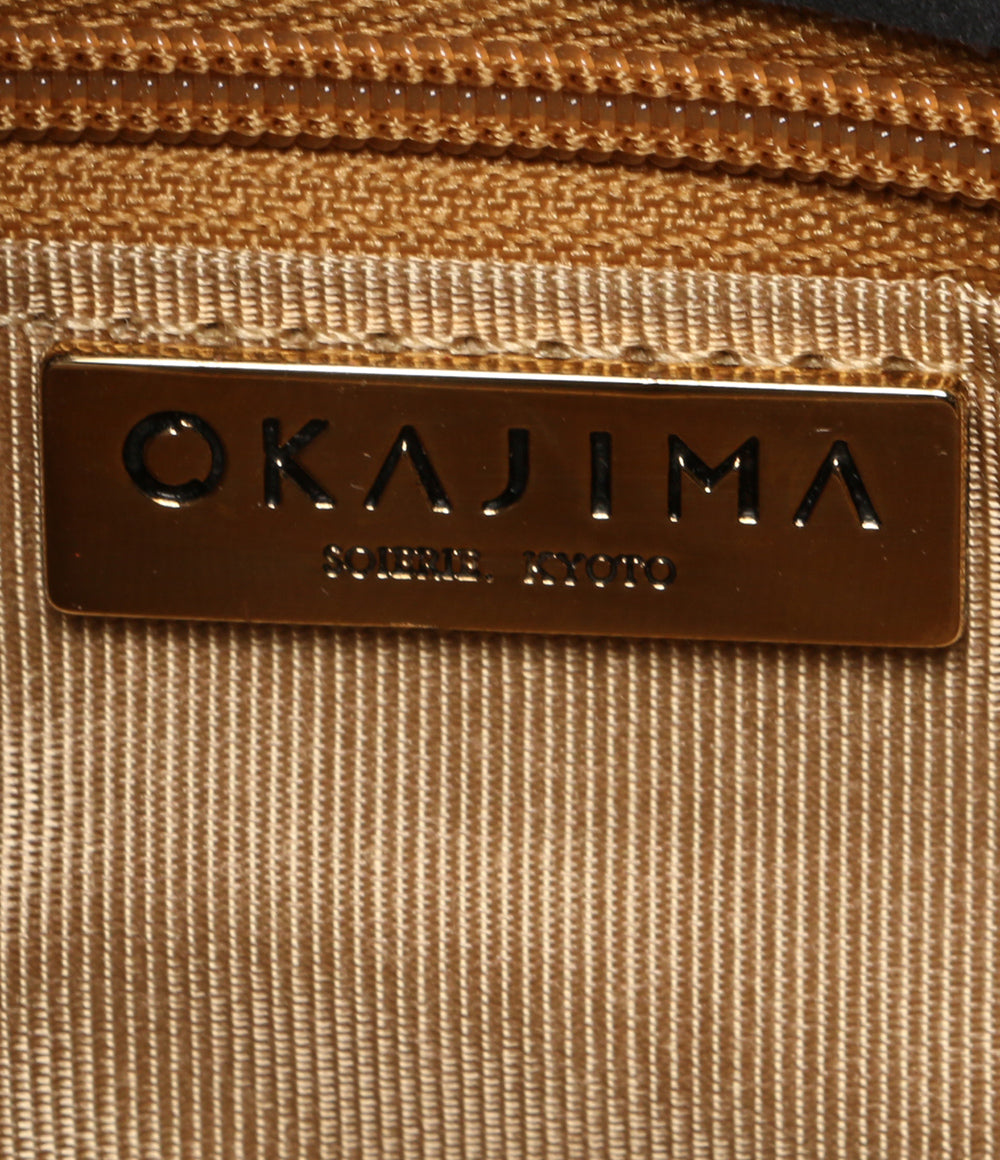 美品 OKAJIMA オカジマ 岡重 ハンドバッグ ちりめん レディース