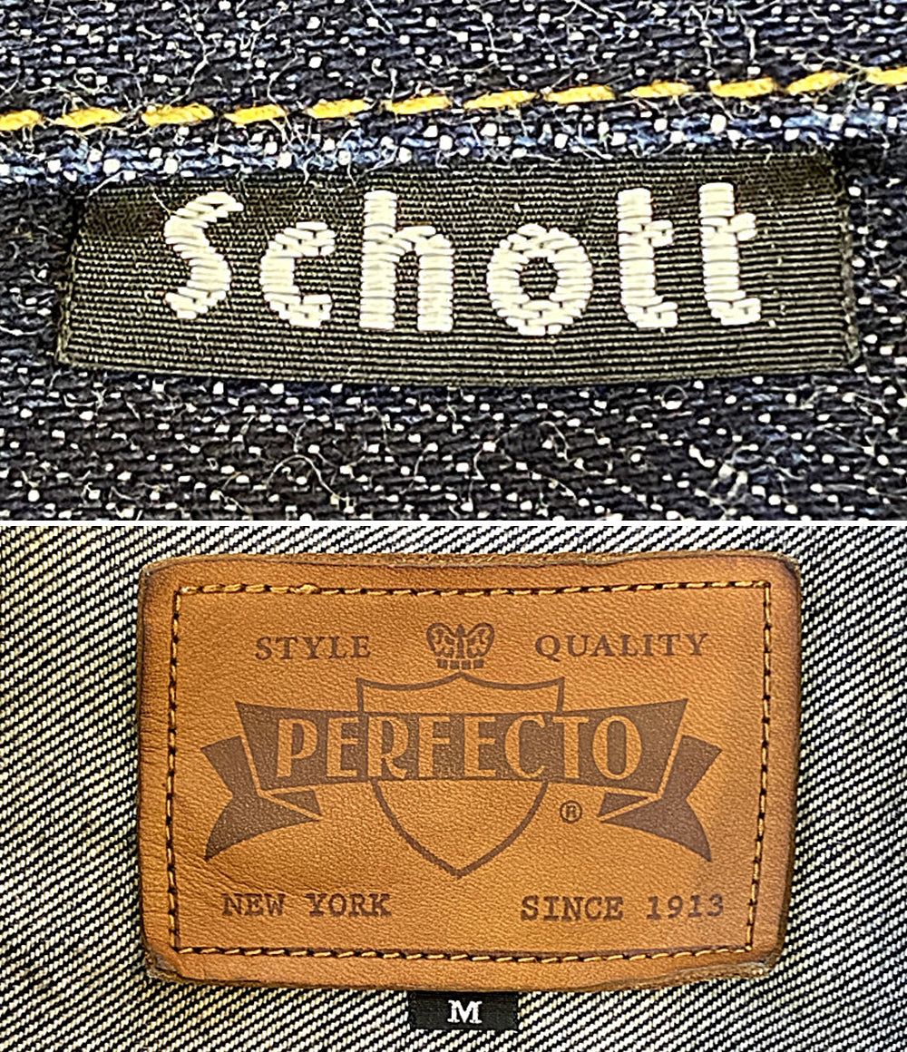 SCHOTT デニムジャケット 3112077 PERFECTO 1st DENIM JACKET メンズ SIZE M ショット