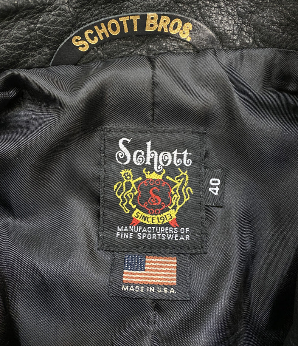 SCHOTT ライダースジャケット 7644 ニューネイキッド メンズ SIZE 40 ショット