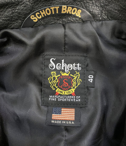 SCHOTT ライダースジャケット 7644 ニューネイキッド メンズ SIZE 40 ショット
