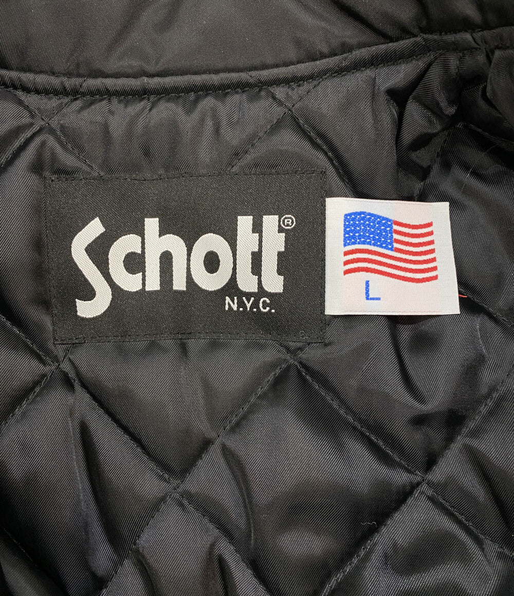 SCHOTT ライダースジャケット 中綿入り 3162018 BLK メンズ SIZE L ショット