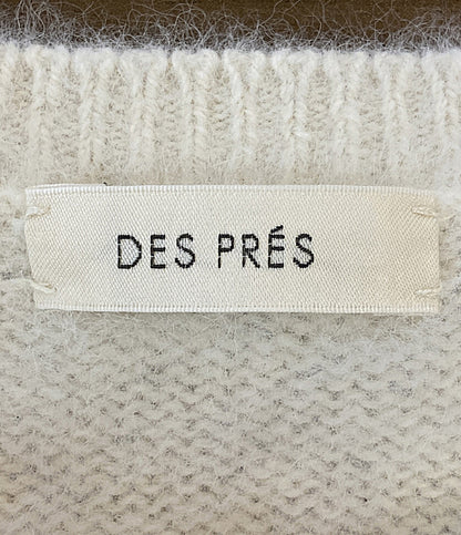 DES PRES フォックスカシミヤクルーネックカーディガン レディース SIZE F デプレ