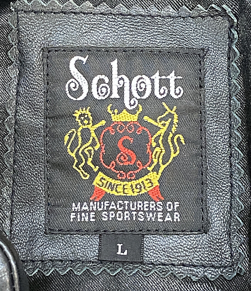 SCHOTT モーターサイクルダウンジャケット 3181026 メンズ SIZE L ショット