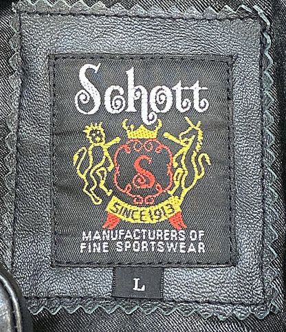 SCHOTT モーターサイクルダウンジャケット 3181026 メンズ SIZE L ショット