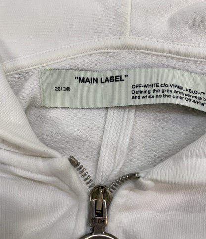 OFF-WHITE スウェットジップパーカー メンズ SIZE L オフホワイト