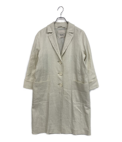 MAX MARA コート ホワイト リネン 912103026 レディース SIZE 40 マックスマーラ