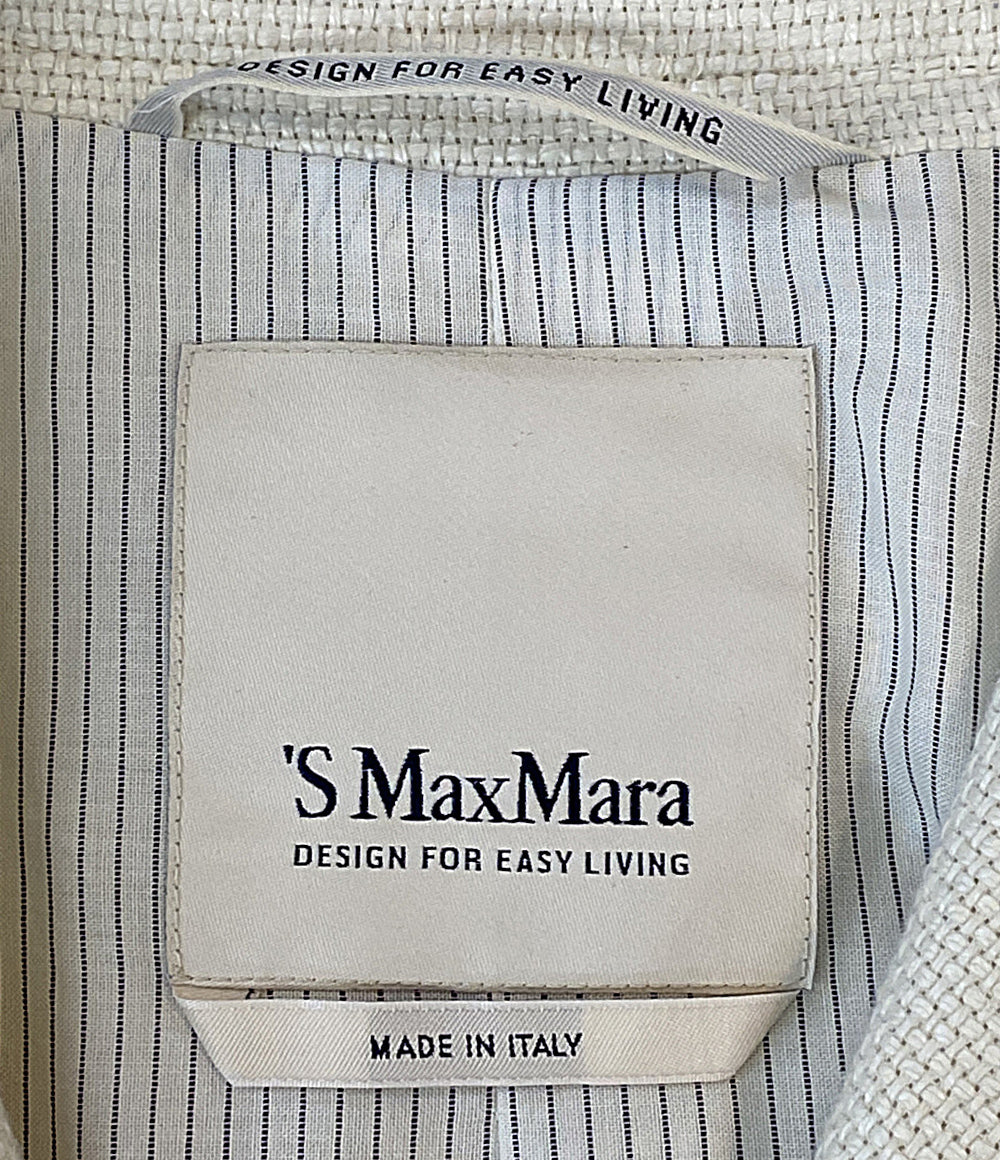 MAX MARA コート ホワイト リネン 912103026 レディース SIZE 40 マックスマーラ