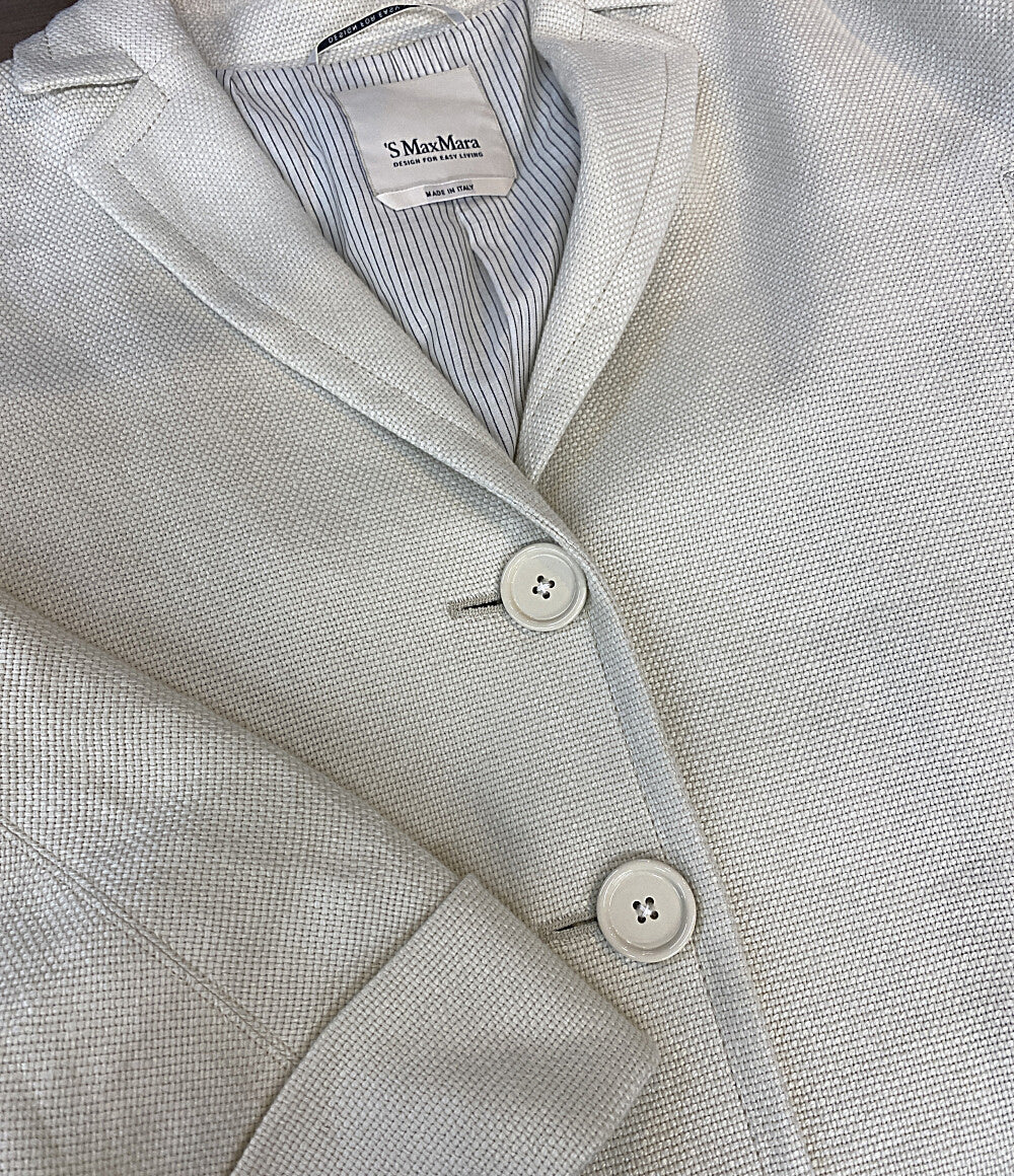 MAX MARA コート ホワイト リネン 912103026 レディース SIZE 40 マックスマーラ