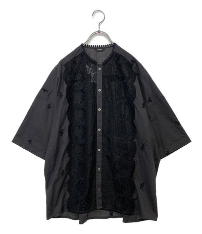 marble SUD マーブルシュッド ブラウス スズラン レース ブラック 05GM069066 レディース SIZE -
