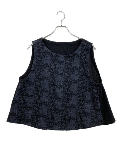 美品 Cotton House Aya Castle Combe garden ベスト ブラック LWCV04031EM レディース SIZE M コットンハウスアヤ カッスルクームガーデン