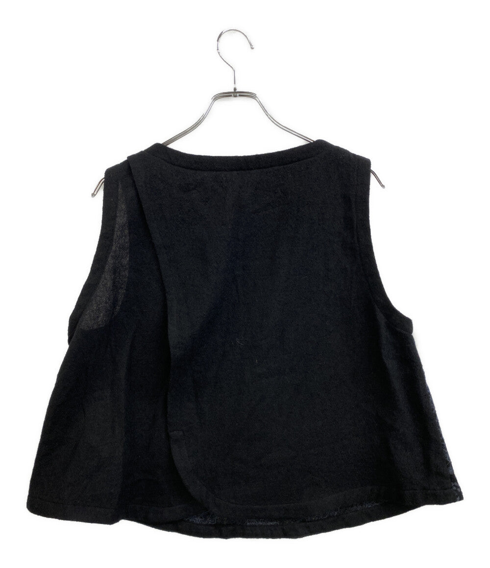 美品 Cotton House Aya Castle Combe garden ベスト ブラック LWCV04031EM レディース SIZE M コットンハウスアヤ カッスルクームガーデン
