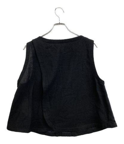 美品 Cotton House Aya Castle Combe garden ベスト ブラック LWCV04031EM レディース SIZE M コットンハウスアヤ カッスルクームガーデン