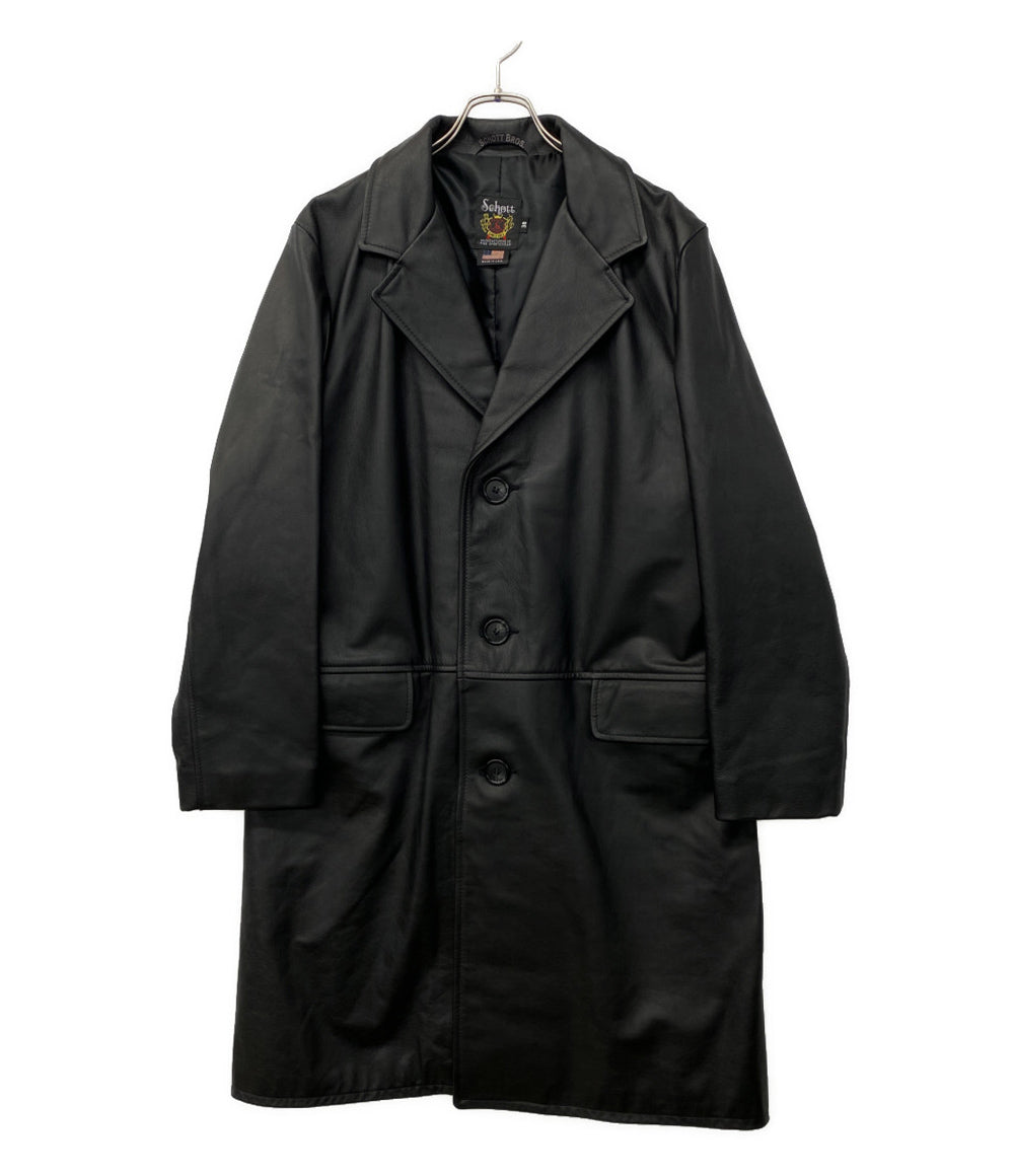 SCHOTT レザーコート LEATHER CHESTER LONG COAT 7582 メンズ SIZE 38 ショット
