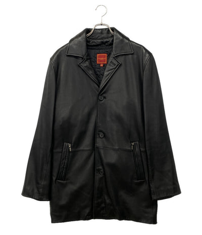 COLE HAAN レザーコート ブラック メンズ SIZE S コールハーン