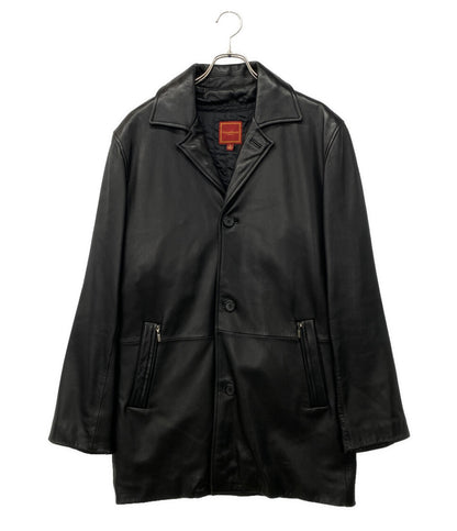 COLE HAAN レザーコート ブラック メンズ SIZE S コールハーン