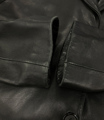 COLE HAAN レザーコート ブラック メンズ SIZE S コールハーン
