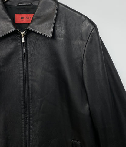 HUGO BOSS レザージャケット ブラック 羊革 メンズ SIZE S ヒューゴボス