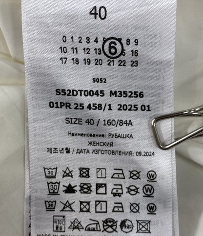 MM6 長袖シャツ ウエストテープブロードシャツ S52DT0045 レディース SIZE 40 エムエムシックス
