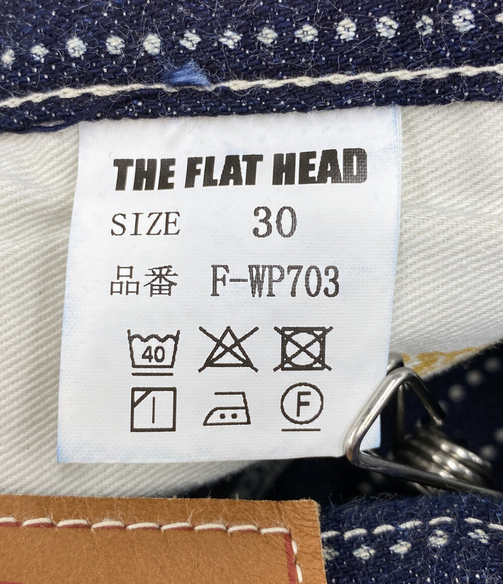 美品 THE FLAT HEAD ウォバッシュワイドストレートパンツ F-WP703 メンズ SIZE 30 ザフラットヘッド