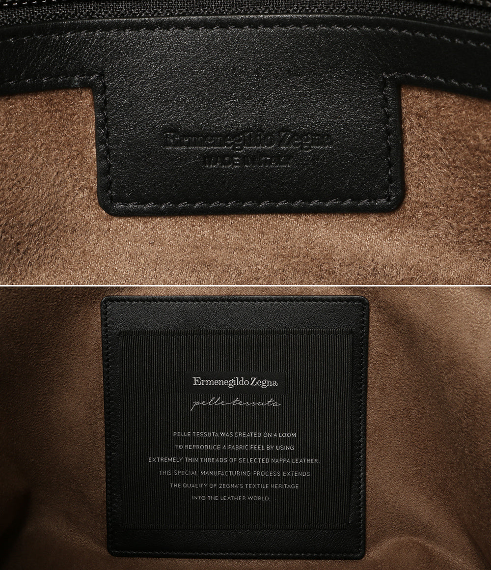 ERMENEGILDO ZEGNA 編み込みトートバッグ メンズ エルメネジルド ゼニア