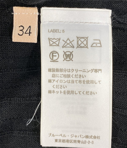美品 PLAN C ニット ウール ブラック 41.MGCMF01K01FW003 レディース SIZE 34 プラン シー