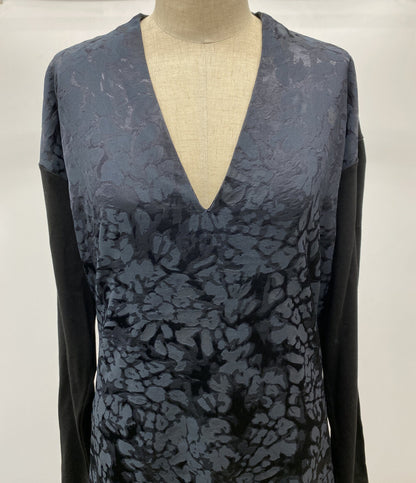 美品 PLAN C 長袖ワンピース アシンメトリーワンピースドレス 41.ABCAF09KHZTV027 レディース SIZE 38 プラン シー