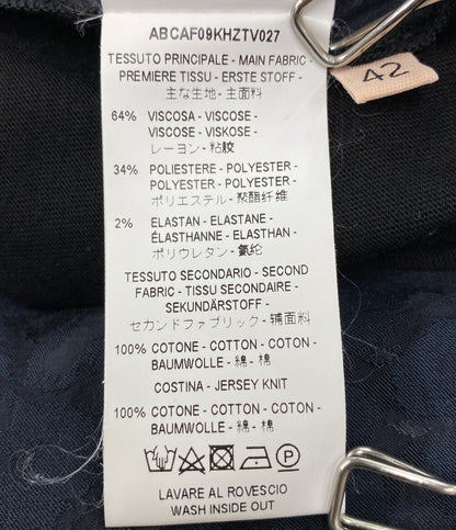 美品 PLAN C 長袖ワンピース アシンメトリーワンピースドレス 41.ABCAF09KHZTV027 レディース SIZE 42 プラン シー