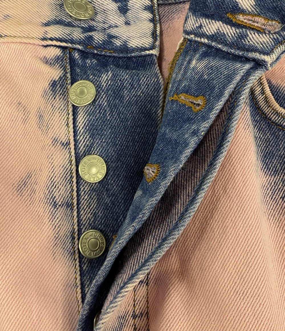 DRIES VAN NOTEN デニムパンツ ピンク染め ワイド 24SS メンズ SIZE 31 ドリスヴァンノッテン