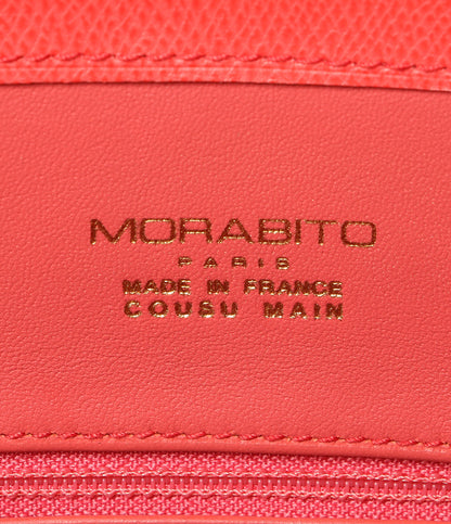 MORABITO ハンドバッグ レザー サーモンピンク オルセー レディース モラビト
