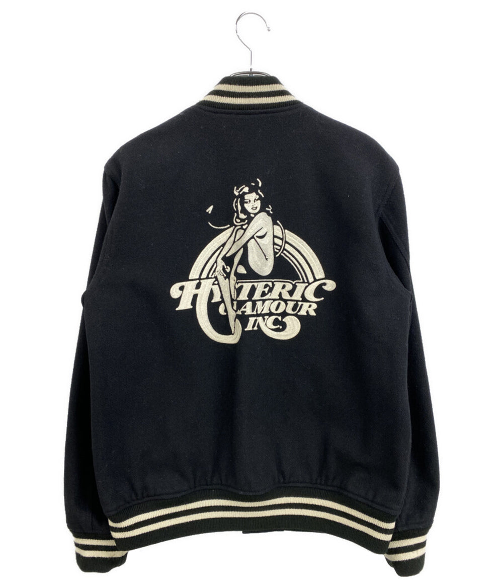 HYSTERIC GLAMOUR スタジャン ブラック 02183AB11 メンズ SIZE M ヒステリックグラマー