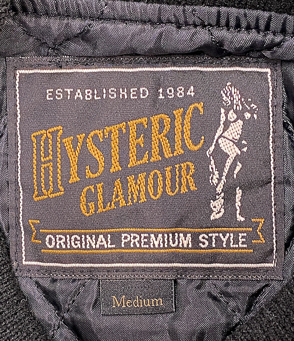 HYSTERIC GLAMOUR スタジャン ブラック 02183AB11 メンズ SIZE M ヒステリックグラマー