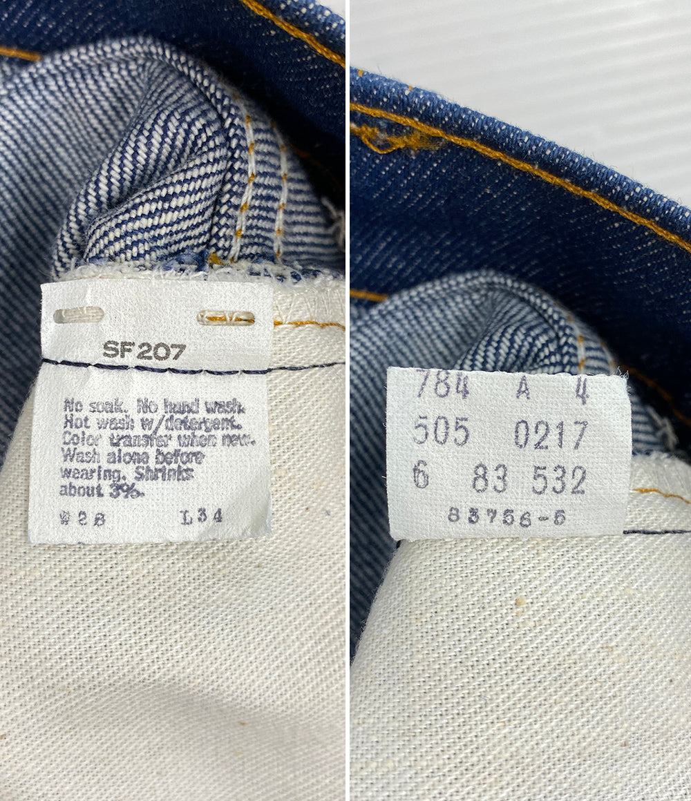 美品 LEVI’S デニムパンツ 505-0217 DEAD STOCK 80s メンズ SIZE W28 L34 リーバイス