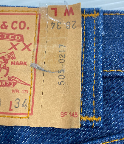 美品 LEVI’S デニムパンツ 505-0217 DEAD STOCK 80s メンズ SIZE W28 L34 リーバイス