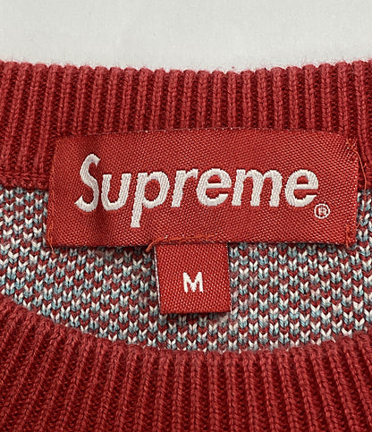 シュプリーム ニット ツートンロゴ 総柄 メンズ SIZE M Supreme