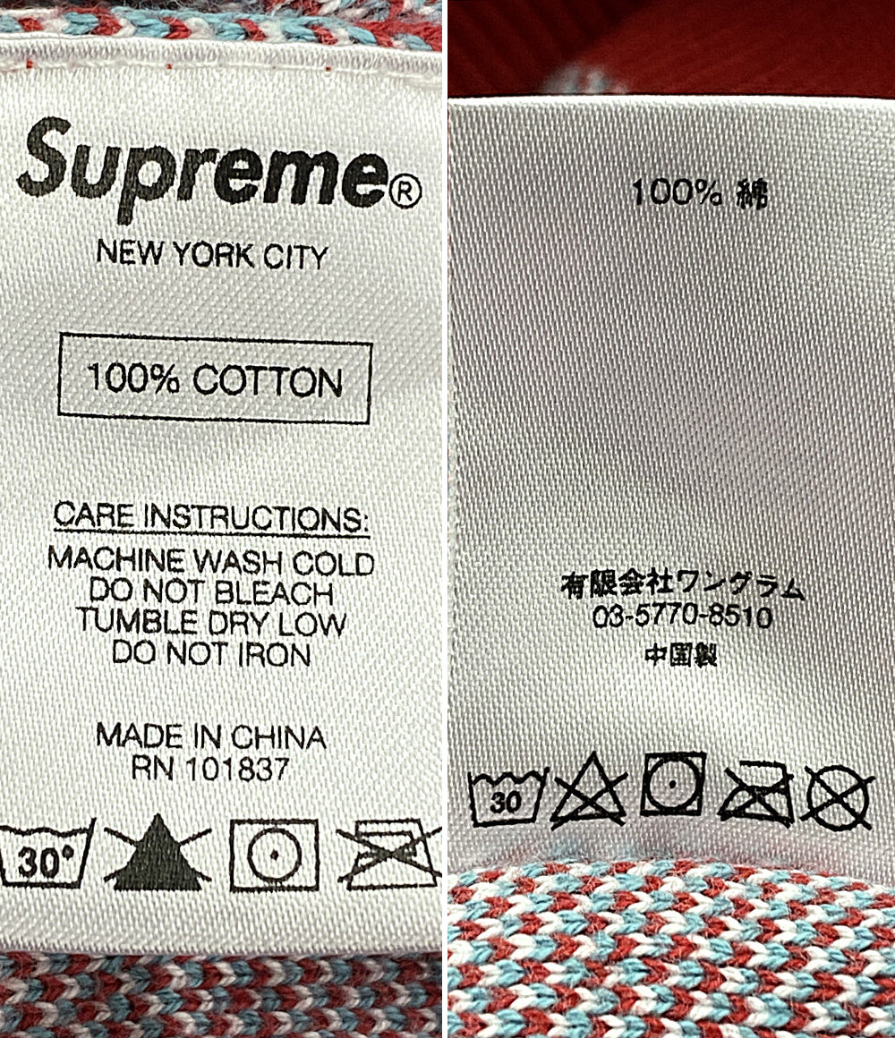 シュプリーム ニット ツートンロゴ 総柄 メンズ SIZE M Supreme