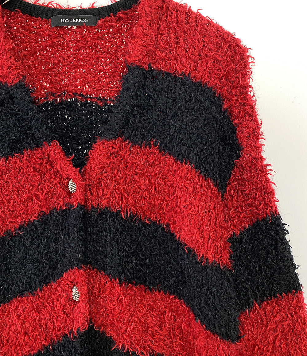 HYSTERICS カーディガン モヘア ボーダー メンズ SIZE FREE ヒステリックス