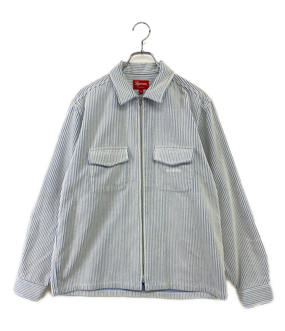 シュプリーム  ジャケット ストライプ 2tone corduroy zip up shirt      メンズ SIZE M  Supreme