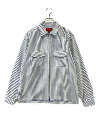シュプリーム  ジャケット ストライプ 2tone corduroy zip up shirt      メンズ SIZE M  Supreme