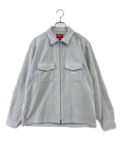 シュプリーム  ジャケット ストライプ 2tone corduroy zip up shirt      メンズ SIZE M  Supreme