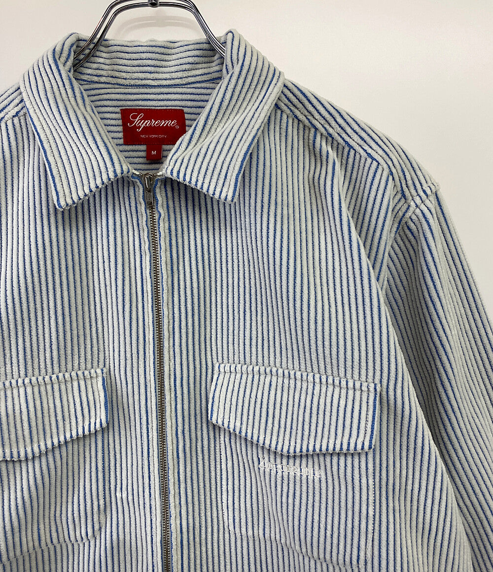 シュプリーム  ジャケット ストライプ 2tone corduroy zip up shirt      メンズ SIZE M  Supreme