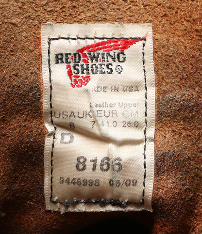レッドウィング ブーツ 6インチ クラシックラウンド 8166 メンズ SIZE 26cm RED WING