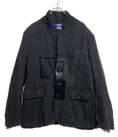 コムデギャルソンジュンヤワタナベマン グレンチェック パッチワークジャケット 23AW メンズ SIZE XL JUNYA WATANABE MAN