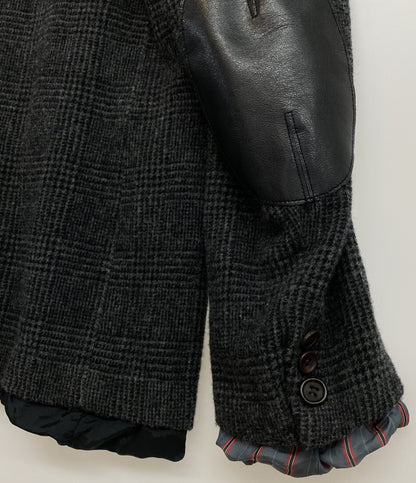 コムデギャルソンジュンヤワタナベマン グレンチェック パッチワークジャケット 23AW メンズ SIZE XL JUNYA WATANABE MAN